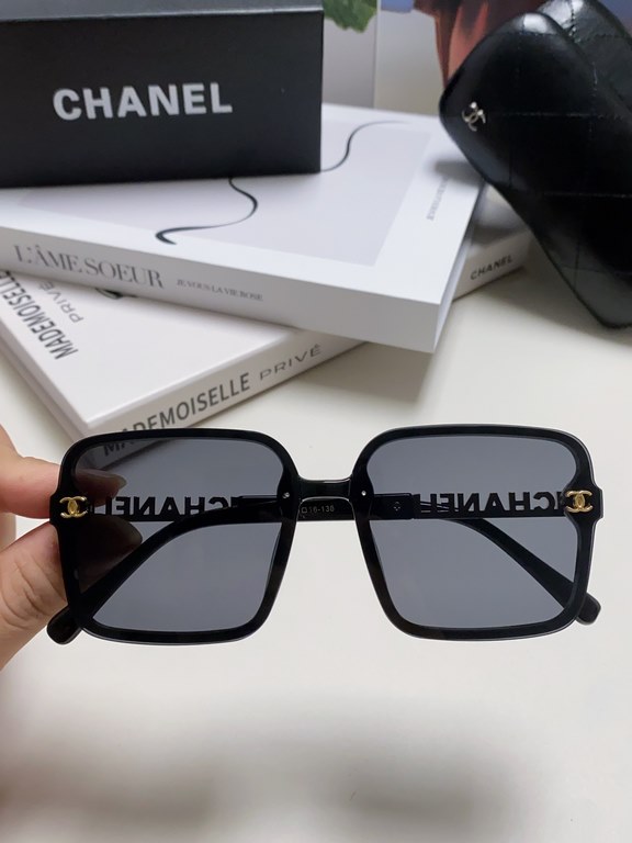 Chanel Chanel 2024 latest models burst models women's sunglasses UV sunglasses sunglasses senior sense of large face round face retro glasses vegan gods square frame fashion