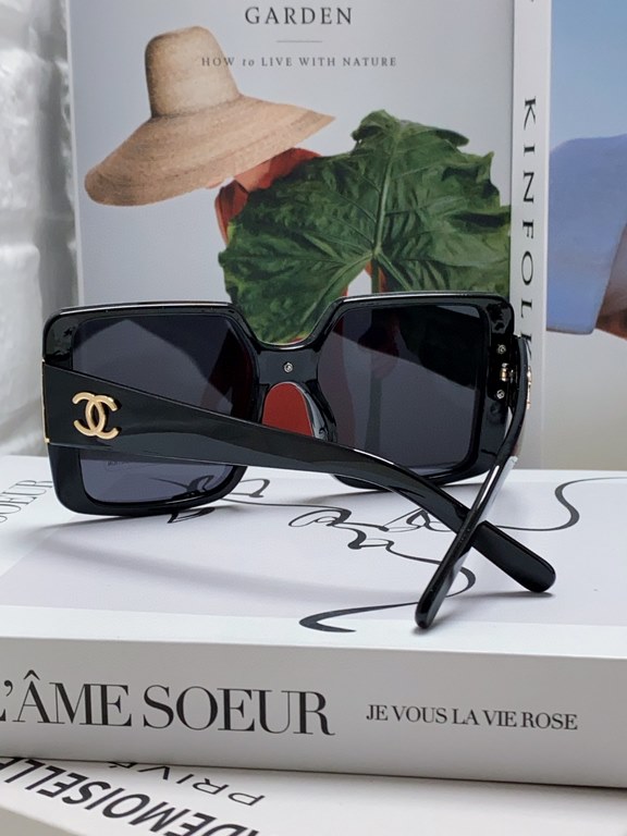 Chanel Chanel 2024 new fashion women's high-end sunglasses polarized sunglasses large frame driving sunglasses glasses glasses large frame fashion upscale