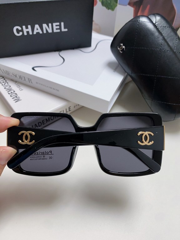 Chanel Chanel 2024 new fashion women's high-end sunglasses polarized sunglasses large frame driving sunglasses glasses glasses large frame fashion upscale