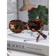 Chanel Chanel 2024 new Xiaohongshu burst fire butterfly sunglasses female double C intersection logo emblem sunglasses sunscreen Ms. sunglasses