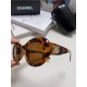 Chanel Chanel 2024 new Xiaohongshu burst fire butterfly sunglasses female double C intersection logo emblem sunglasses sunscreen Ms. sunglasses