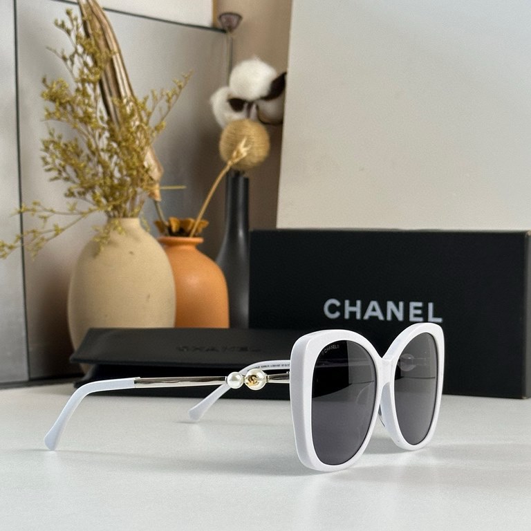 Qi color arrival CHANEL Naza super beautiful models Chanel ch5339 size 57 17-143  double pearl models sunglasses women's atmosphere versatile sunglasses