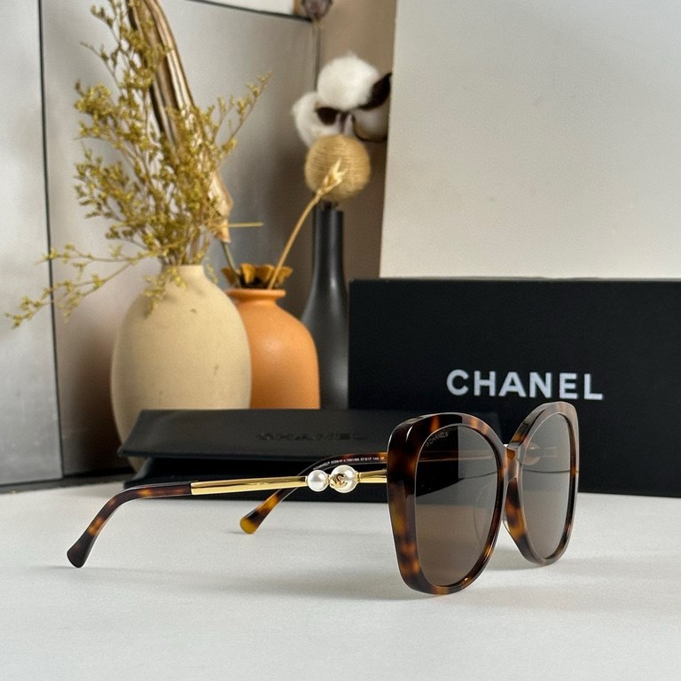 Qi color arrival CHANEL Naza super beautiful models Chanel ch5339 size 57 17-143  double pearl models sunglasses women's atmosphere versatile sunglasses