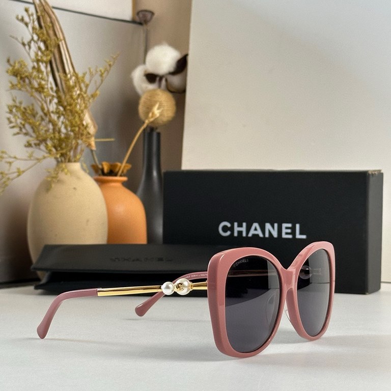 Qi color arrival CHANEL Naza super beautiful models Chanel ch5339 size 57 17-143  double pearl models sunglasses women's atmosphere versatile sunglasses