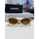 Chanel Chanel vintage cat-eye Xiao Xiang sunglasses women's high-class sense of letters rim oval sunglasses classic round Wang Yibo same models