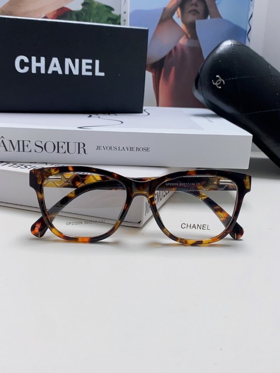 Chanel chanel diamond pattern double C logo women's flat glasses 3442 spectacle frame fashion female models