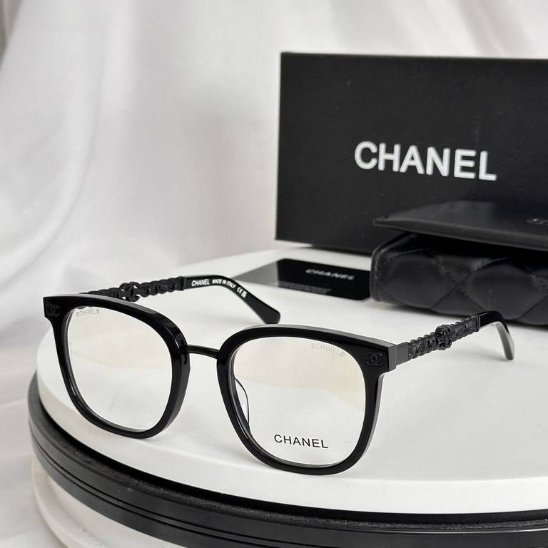 In stock  CHANEL small fragrance on the new woven leg new pattern MODEL CH0536 mirror leg logo design SIZE 52 mouth 23-145 very compact new generation of veiled frame