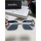 Chanel Chanel 2024 new fashion sunglasses female anti-ultraviolet Korean version of the tide of large face thin box sunglasses summer sunscreen Ms. sunglasses