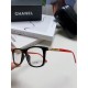 Chanel Chanel 2024 square frame women thick frame tide can be fitted with myopia eye frame plate eyeglasses frame men's flat glasses transparent net red