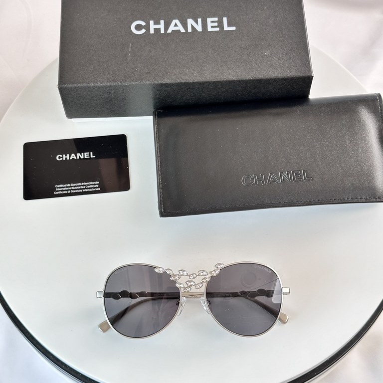 Original single Chanel Chanel 24 wheat metal flight sunglasses CH9566 official synchronization arrival