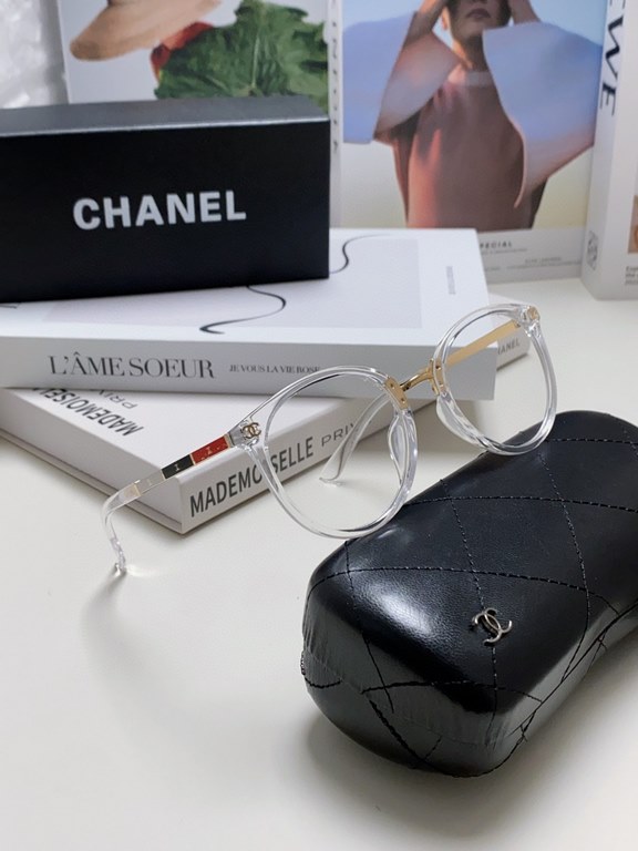 Chanel Chanel 2024 new Korean retro round frame eyeglasses frame women's ultra-lightweight fashion can be equipped with lenses eyes myopia frame high quality