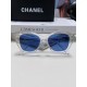 Chanel Chanel 2024 Xiao Xiang sunglasses chain legs butterfly large face thin simple personality sunglasses square small red book premium