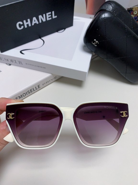 CHANEL Chanel 2024 Xiao Xiang models high-definition anti-ultraviolet sunglasses women's fashion sunglasses star the same Korean version of the large frame glasses