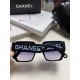 Chanel Chanel 2024 new English letters square box sunglasses female Korean version of the trend of hundred with sunglasses net red street shooting simple glasses