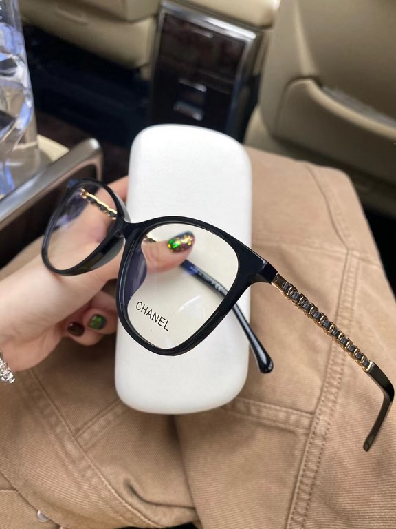 Chanel CH3408Q iconic logo sheepskin weave legs fine frame plano myopia glasses frame noble with light preferred Oh, the height of the number of fairies with it    proper, do not make up to wear it is also beautiful da !