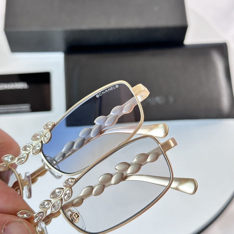 Original Original Chanel Chanel 24 wheat metal flight sunglasses CH9567 synchronized with the official website Arrived!