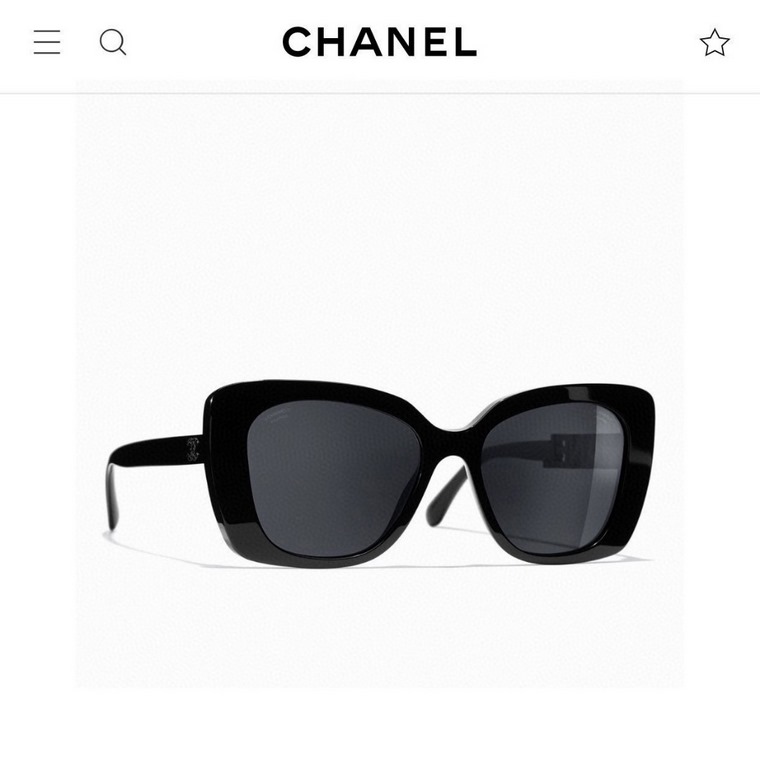 CHANEL Chanel skeletonized 5422 recommended this wear up with type, super temperament of a sunglasses lens leg logo letters diamond design super eye-catching effect left and right lens leg design is different and distinc