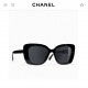 CHANEL Chanel skeletonized 5422 recommended this wear up with type, super temperament of a sunglasses lens leg logo letters diamond design super eye-catching effect left and right lens leg design is different and distinc