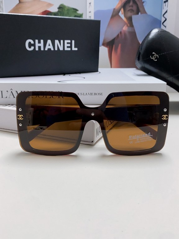 Chanel Chanel 2024 new fashion women's high-end sunglasses polarized sunglasses large frame driving sunglasses glasses glasses large frame fashion upscale