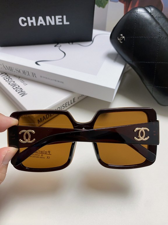 Chanel Chanel 2024 new fashion women's high-end sunglasses polarized sunglasses large frame driving sunglasses glasses glasses large frame fashion upscale