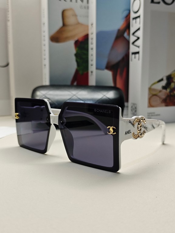 CHANEL Chanel sunglasses female tide new large face thin large frame sunglasses anti-ultraviolet glasses glasses female senior sense ins2024