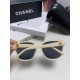 CHANEL Chanel 2024 new small red book incense with the same sunglasses letter mirror legs large square frame anti-ultraviolet sunglasses