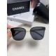 CHANEL Chanel 2024 new small red book incense with the same sunglasses letter mirror legs large square frame anti-ultraviolet sunglasses