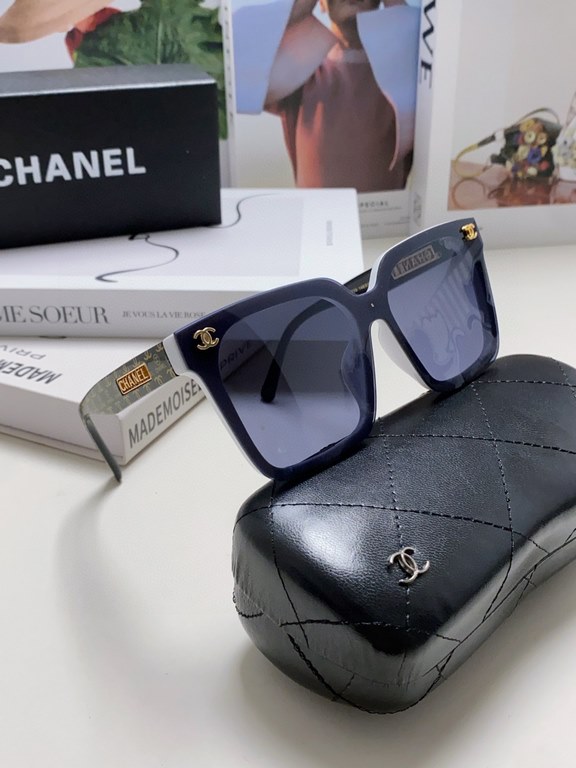 Chanel Chanel sunglasses   round face treasure look over, super cover meat face, show face small Chuan Xiao Xiangfeng style 24 new large square frame sunglasses versatile skinny, huge show face is small!Big face, round f