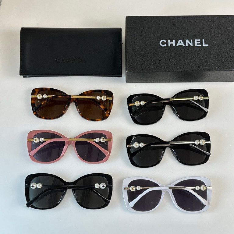 Qi color arrival CHANEL Naza super beautiful models Chanel ch5339 size 57 17-143  double pearl models sunglasses women's atmosphere versatile sunglasses