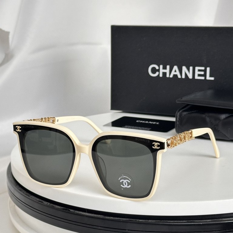 Price down   flush color arrival CHANE] Chanels new sunglasses, Modelch0754,     66 口17-145Square frame lens extension double c embellishment Vegetarian God weaponOpen up the new Little Red Book recommended