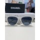 Chanel Chanel new models cat eye retro sunglasses female summer sunscreen pearl camellia love large frame sunglasses UV glare advanced sense of Ms. burst models