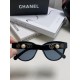 Chanel Chanel new models cat eye retro sunglasses female summer sunscreen pearl camellia love large frame sunglasses UV glare advanced sense of Ms. burst models