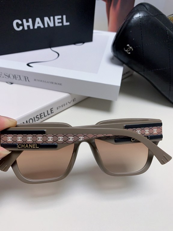 CHANEL Chanel 2024 Xiao Xiang models high-definition anti-ultraviolet sunglasses women's fashion sunglasses star the same Korean version of the large frame glasses