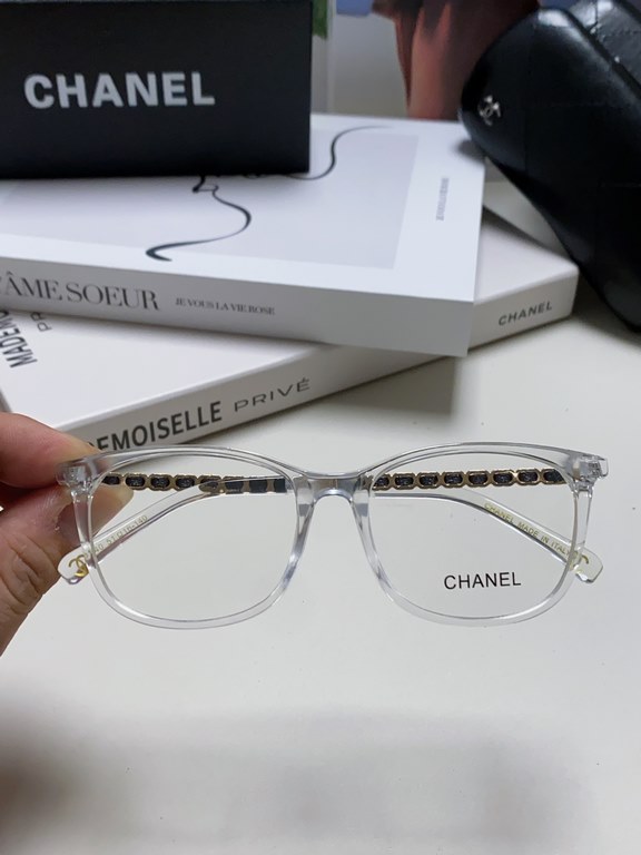 Chanel Chanel 2024 new Zhao Lu Si the same black frame glasses female vegetarian goddess small perfume wind anti-blue light myopia can be equipped with degrees of large frame chain Optical frame