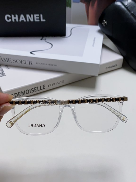 Chanel Chanel 2024 new Zhao Lu Si the same black frame glasses female vegetarian goddess small perfume wind anti-blue light myopia can be equipped with degrees of large frame chain Optical frame