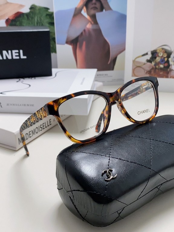 Chanel chanel diamond pattern double C logo women's flat glasses 3442 spectacle frame fashion female models