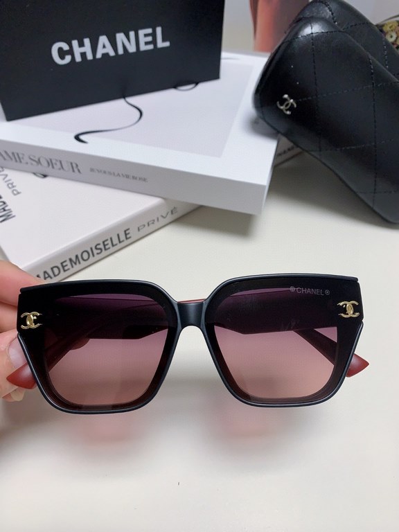 CHANEL Chanel 2024 Xiao Xiang models high-definition anti-ultraviolet sunglasses women's fashion sunglasses star the same Korean version of the large frame glasses