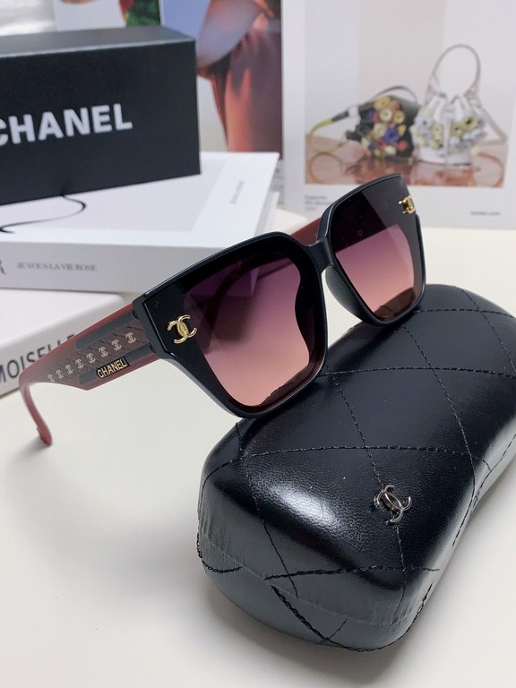 CHANEL Chanel 2024 Xiao Xiang models high-definition anti-ultraviolet sunglasses women's fashion sunglasses star the same Korean version of the large frame glasses