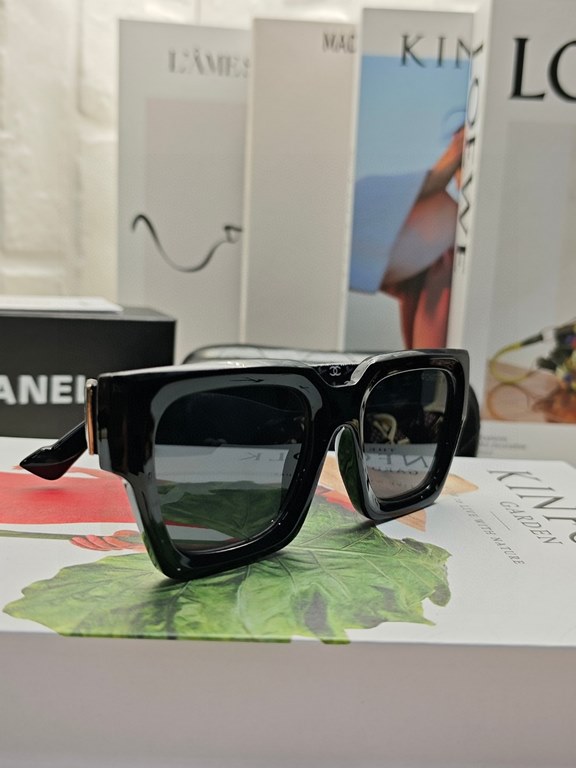 CHANEL Chanel 2024 new trend explosion models fashion box sunglasses wear comfortable Net red tide models sunglasses ladies HD thickened polarized sunglasses     high quality TR frames 5 colors