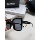 Chanel Chanel 2024 new fashion sunglasses advanced sense of large frame show face small gradient color sunglasses UV small fragrance  umbrella pendant