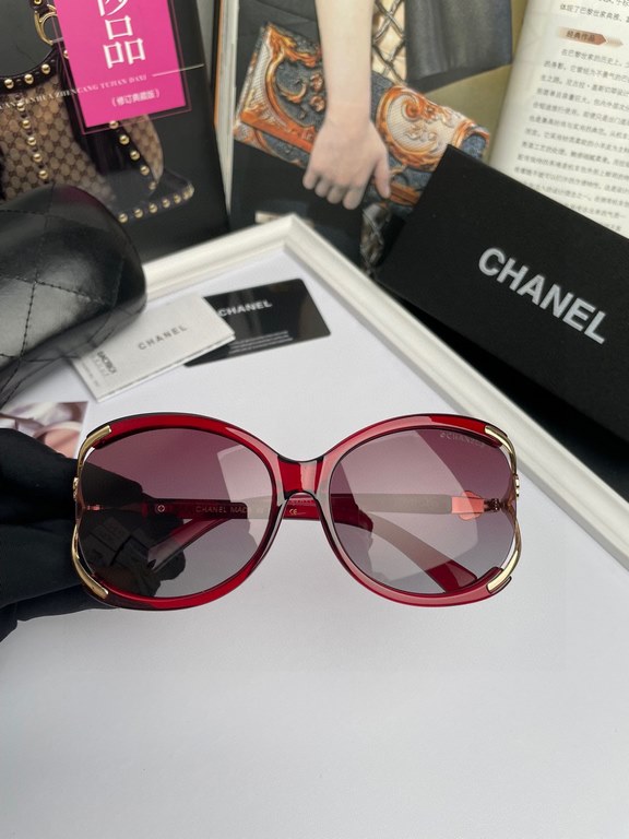 Brand,  Chanel Chanel Women's Camellia Polarized Sunglasses PC Frame  Imported Polaroid HD Polarized Lenses, No. 9056