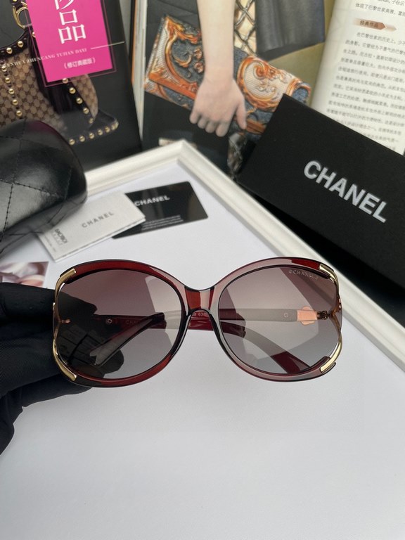 Brand,  Chanel Chanel Women's Camellia Polarized Sunglasses PC Frame  Imported Polaroid HD Polarized Lenses, No. 9056