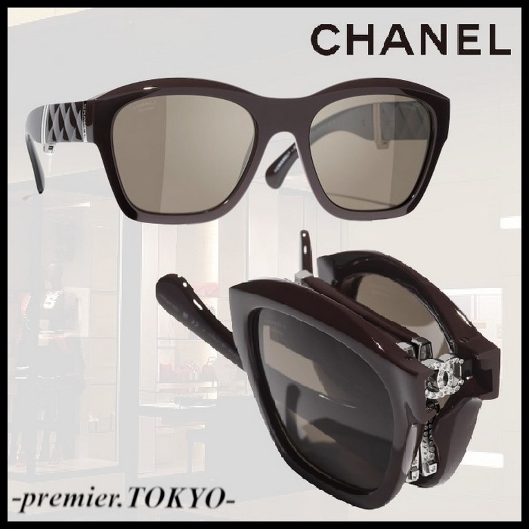 coffee colorChane Ace of the Day  Pocket Foldable SunglassesFoldable sunglasses