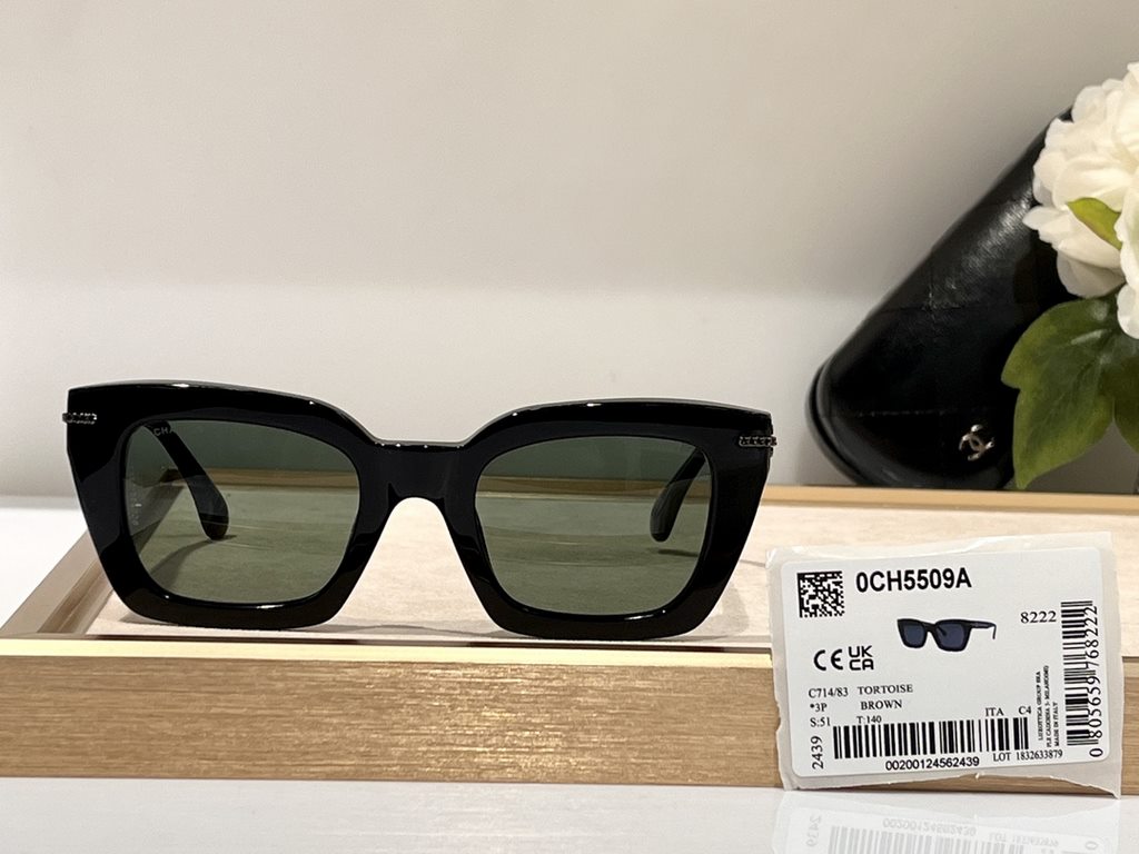 Original high qualityPolarized nylon lenses]]CHAN Chanel Double C Women's Sunglasses CH5509Size51-22-140