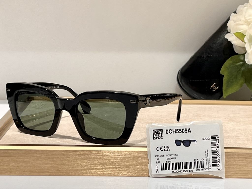 Original high qualityPolarized nylon lenses]]CHAN Chanel Double C Women's Sunglasses CH5509Size51-22-140