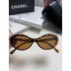 Chanel Chanel vintage cat-eye Xiao Xiang sunglasses women's high-class sense of letters rim oval sunglasses classic round Wang Yibo same models