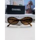 Chanel Chanel vintage cat-eye Xiao Xiang sunglasses women's high-class sense of letters rim oval sunglasses classic round Wang Yibo same models