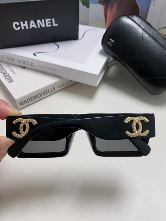 Chanel Chanel 2024 new sunglasses sunglasses female male summer sunscreen tide anti-ultraviolet glasses glasses net red driving large face square frame glasses