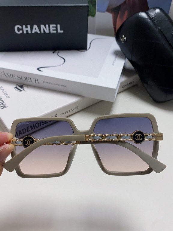 Chanel Chanel 2024 new polarized sunglasses fashion women's sunglasses Xiao Xiangfeng the same weaving chain mirror leg trend sunshade sun protection