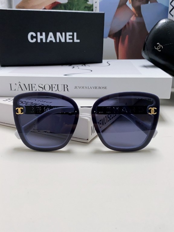 Chanel Chanel 2024 new boys and women universal sunglasses sports Europe and the United States women anti-ultraviolet sunglasses elegant incense family couple hip-hop American glasses